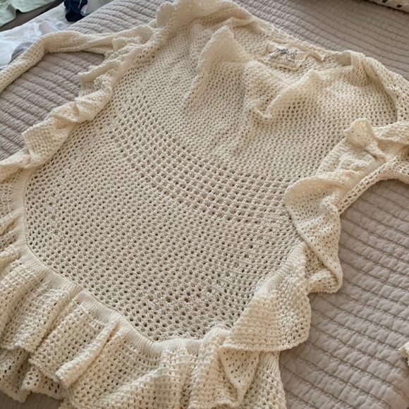 NWOT. Lacey long sleeve top with frills detail. - Picture 2 of 4